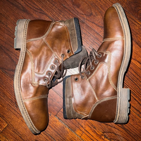 Sonoma Brown Leather Men's Boots - Picture 1 of 9
